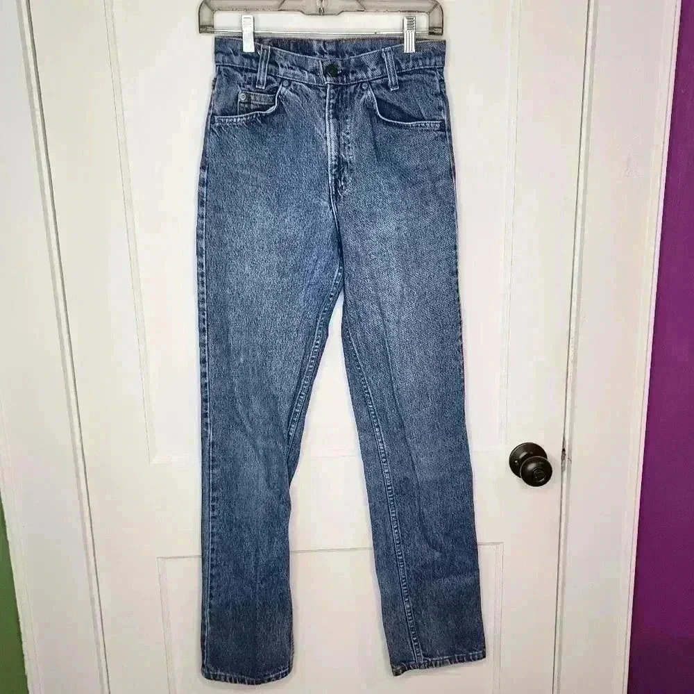 Vintage 80’s Levi's Jeans Orange Tab 718-0216 Student Denim Size 28x33 READ